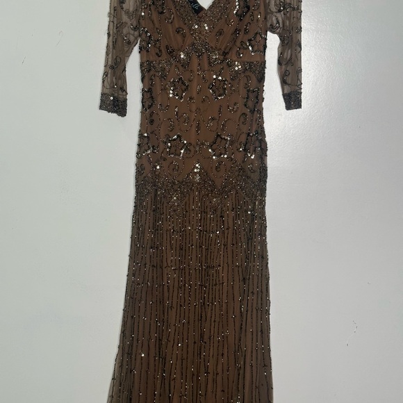 Camille La Vie beaded mesh cocktail Fariy midi dress size 6  whimsigoth - Picture 7 of 16